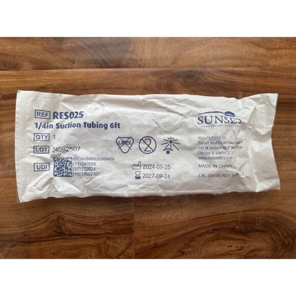 Sunset 1/4 Inch Suction Connector Tubing RES025 - 6 Foot- New Sealed - Picture 1 of 2